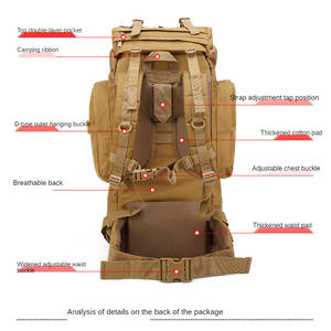 Sacs tactiques de grande capacité personnalisés, nouveaux, pour le camping, la randonnée, le trekking, le mochila, le voyage tactique, le sac à dos Molle pour hommes, en plein air - Product Image 4