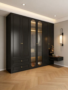 Grande armoire de rangement pour <span class=keywords><strong>chambre</strong></span> avec portes coulissantes et tiroirs pour une organisation maximale - Product Image 4