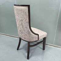 Silla de Comedor de Lujo Contemporánea con Estructura de Madera Maciza y Tapicería de Tela - Muebles Cómodos para el Comedor
