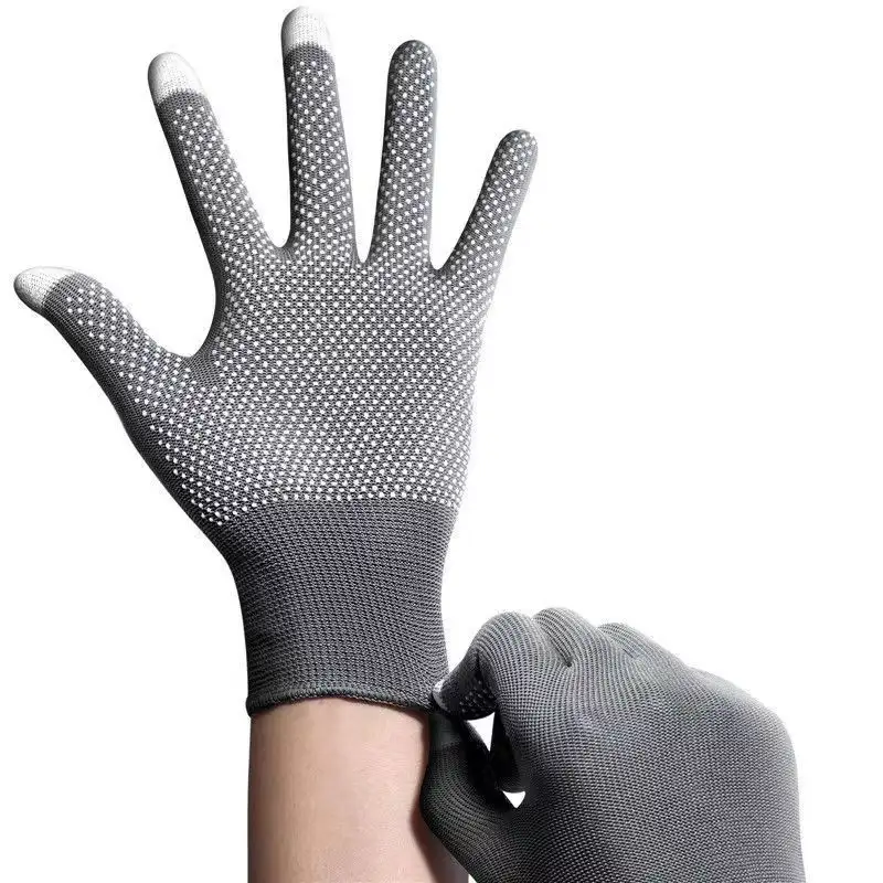 Оптовая продажа, многофункциональные противоскользящие садовые резиновые рабочие перчатки, пластиковые перчатки для сенсорного экрана для вождения
