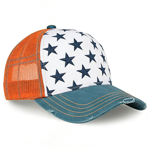 หมวกเบสบอลสไตล์วินเทจสปอร์ตสตรีท 5 ชิ้น ผ้าแคนวาสผสมตาข่ายด้านหลัง น้ำหนักเบา ปรับได้ด้วยหัวเข็มขัดโลหะ เหมาะสำหรับทุกเพศ - Product Image 3