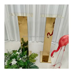 tall gold metal flower stand wedding table decorations wedding centerpieces & table decorations