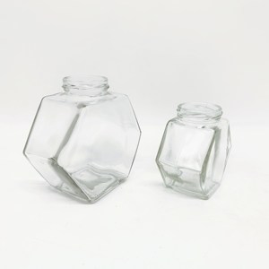 Al por Mayor, Personalizar Frascos de Vidrio Hexagonales para Dulces/<span class=keywords><strong>Miel</strong></span>/Alimentos/Jugos - Product Image 4