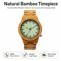 Montre écologique de luxe en bois naturel, bracelet poli à la main, cadran vert clair minimaliste, logo gravé sur mesure, montre durable pour tous les jours