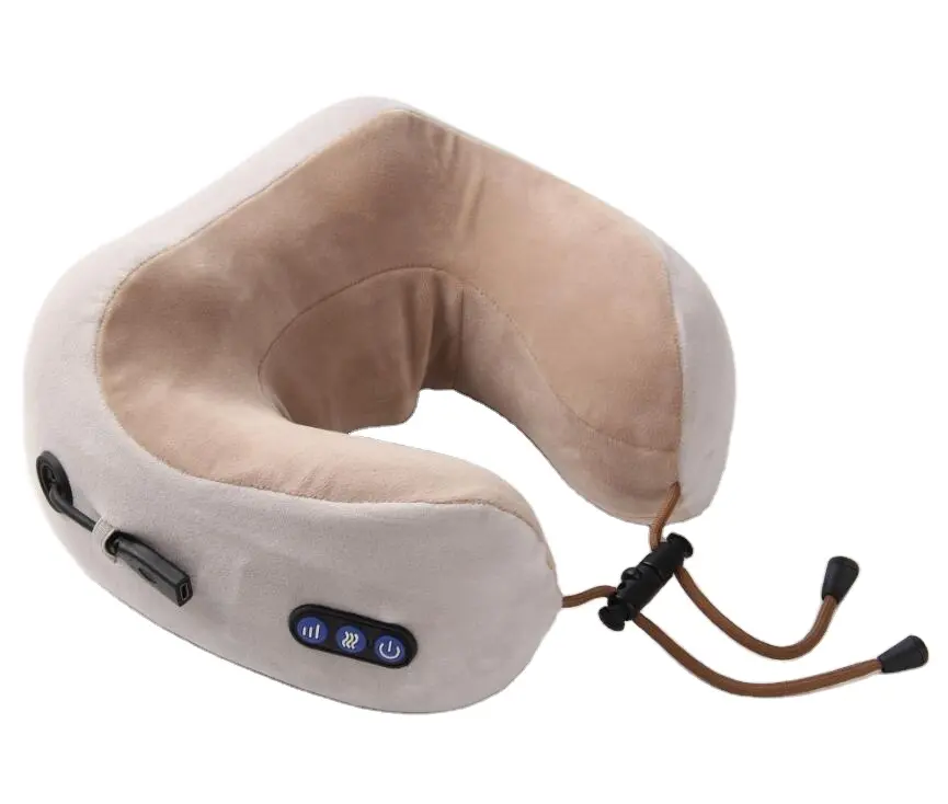 Shiatsu-almohada de masaje cervical con calor, almohada de viaje de masaje cervical en forma de u para cuello y espalda, fabricante