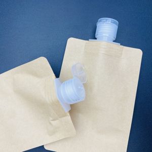 ถุงซิปล็อคขนาด 100 มล. พร้อมฝาโลหะแบบพลิกเปิดได้ เกรดสำหรับอาหาร พลาสติก PE พิมพ์ลายกราเวียร์ สำหรับนม น้ำผลไม้ ซอส แชมพู เหล้า - Product Image 4