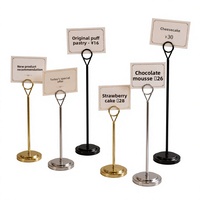 Support de numéro de table moderne en acier inoxydable pour mariage, restaurant, banquet, salle à manger - Cartes de visite et menus