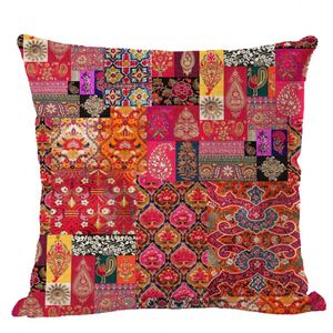 Amity Boho Throw Pillow Cover 45cmx45cm Morocco Pillow Case Ethnic Home <b>Sofa</b> Decorative Cushion Cover - Product Image 1