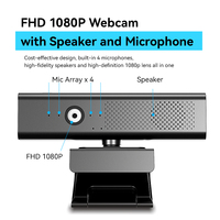 1080P Micrófono incorporado Ultra HD Mini Web Camera PC USB Webcam para videoconferencia, grabación y transmisión