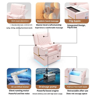 Sillón de Pedicura de Alta Calidad en Cuero Verde, Sillón de Manicura de Lujo con Masaje Eléctrico, Muebles de Salón, Sillón de Spa para Pies Dai Ling