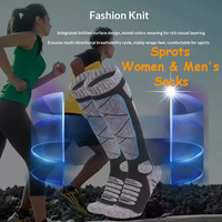 Chaussettes de sport montantes personnalisées pour femmes et hommes, en coton, rembourrées, anti-transpiration, pour le ski, la course et l'athlétisme