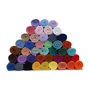 Tela lisa de poliéster, 95% poliéster, 5% licra, tejido elástico liso para dobladillo de manguito sin costuras - Product Image 4