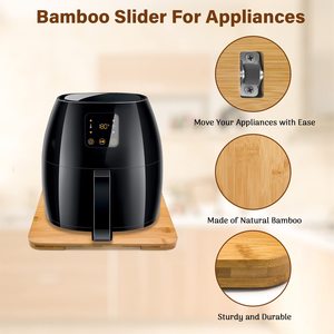 Accessoires de cuisine Glisseurs d'appareils en bois de bambou pour la cuisine Petits appareils électroménagers <span class=keywords><strong>sous</strong></span> l'armoire <span class=keywords><strong>Plateau</strong></span> coulissant pour le comptoir - Product Image 6