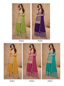 Heavy Chinon con bordado de secuencia Stich Work Sharara Suit para boda y Festival Wear Pakistani Suit - Product Image 6