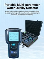 Testeur de qualité de l'eau portable multi-paramètres à double capteur PH/Conductivité/Salinité pour étang et laboratoire – Mètre numérique DO/ORP/EC/TDS
