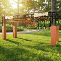 Divertido Circuito de Obstáculos Ninja Warrior - Equipo de Expansión de Aptitud Física para Niños, Uso Escolar, Material de Acero, 1-20 Usuarios