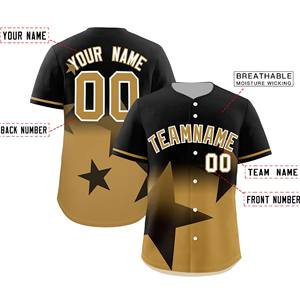 Gradiente personalizzato Baseball Softball Jersey traspirante morbido sublimazione Sport uniforme stampato Logo giovani adulti taglie semplice - Product Image 2