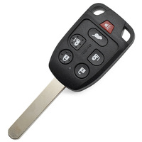 Carcasa de Llave de Control Remoto para Auto, 6 Botones, Completa con Llave HON66 y Carcasa Interior, para Reemplazo de Llaves, Repuestos