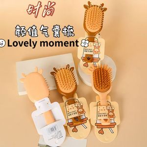 Open Cards Air Cushion Comb 15-20Cm Portable Massage Hairbrush For Girls Plastic Hair Care Tool - Product Image 3