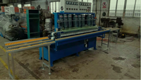 Machine de bordure biseautée horizontale en verre à 8 moteurs avec composants de noyau d'engrenage de moteur PLC polissage de bord de verre