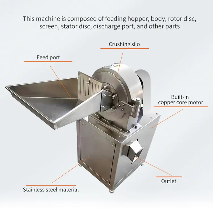 Selbst ansaugende Mais-Weizenmehl mühle aus rostfreiem Stahl Mais brecher maschine Home Grain Grinder Machine