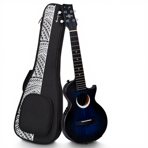 Ukulele Tenor Enya en Acajou Taimane Moon Signature Tout Solide 5 Cordes Touche en <span class=keywords><strong>Richlite</strong></span> 26 Pouces avec Micro Intégré et Gig Bag Inclus - Product Image 1