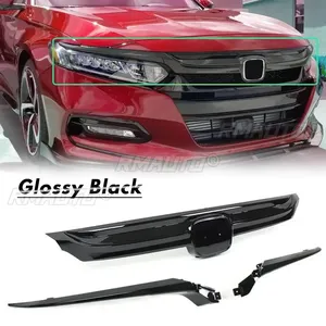 Grilles de calandre avant de voiture en fibre de carbone, garniture de protection ABS pour Honda Accord berline 4 portes 2018-2019 tous modèles - Product Image 3