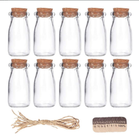 Mini bocaux en verre avec couvercle en bois, bocaux pour faveur de bouchon en liège, de 100ml, offre spéciale