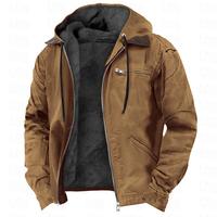 YZ nouveau modèle couleur unie à capuche coton décontracté hommes veste polaire doublure plaine teint hiver