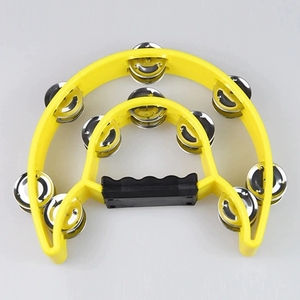 Campanas de mano de plástico con doble fila de 10 cascabeles en forma de media luna, instrumento de percusión Orff para clases de música, venta al por mayor - Product Image 5