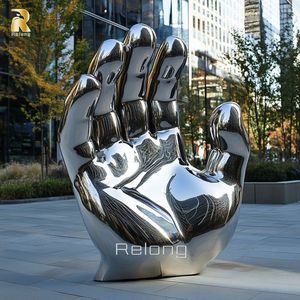 <span class=keywords><strong>Statue</strong></span> en métal personnalisée de nouveau design Sculpture en acier inoxydable à grande main - Product Image 5