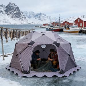 <span class=keywords><strong>Abri</strong></span> de pêche sur glace portable et isolé de luxe pour des excursions de pêche hivernale chaudes et pratiques - Product Image 3