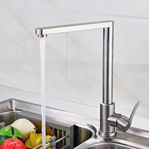 Kindlions acciaio inox tubo quadrato spazzolato nichel cucina miscelatore <span class=keywords><strong>rubinetto</strong></span> acqua lavelli da cucina <span class=keywords><strong>rubinetto</strong></span> - Product Image 2
