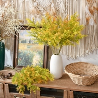 MW66029 Branche de feuillage artificiel doré réaliste, feuillage jaune réaliste pour arrangement de vase à la maison