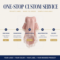 Robe Tunique Asymétrique à Dentelle Douce Marque Privée, Col Rond, Manches Bouffantes Transparentes, Poignets en Crochet, Été – Fabrication OEM/ODM