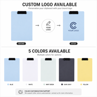 Portapapeles de Plástico A4 con Logotipo Personalizado, Duradero, Ligero, Impermeable, Colores Morandi, Tablero de Escritura para Oficina, Escuela, Suministros de Hospital