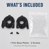 Plaque de base de remplacement pour mécanisme de visière de casque MT COSMO SV, paire avec vis, emballage en sac OPP