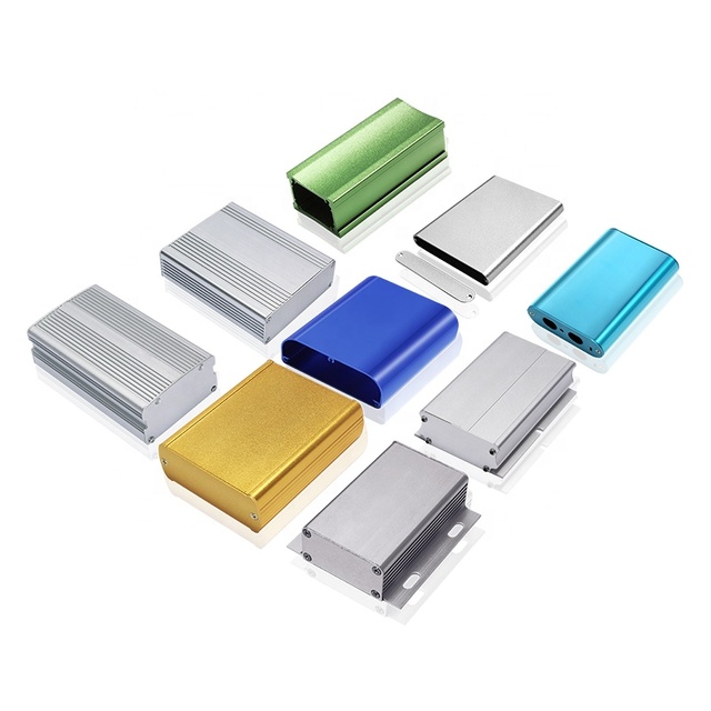 Aluminum Extrude Enclosure Wall Mounted Extrusion Pcb Electrical Case Split Body Anodizing Extruded Small Aluminum Project Box