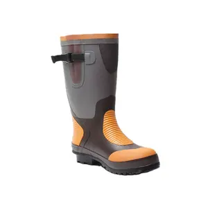 MenのWide Water Proof Puncture Resistant Rubber High Spike Fishing Rain Boots