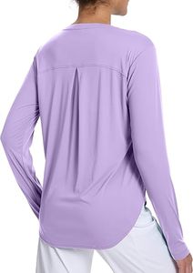 T-shirt de pêche grande taille pour femme, protection UV, manches longues, séchage rapide, léger, vêtements d'entraînement personnalisés - Product Image 3