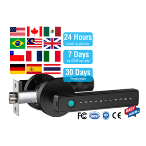 Te'an nhôm Điện Kỹ Thuật số khóa cửa vân tay mật khẩu thông minh Khóa chốt cửa xử lý đòn bẩy cho cửa thép gỗ sử dụng - Product Image 1