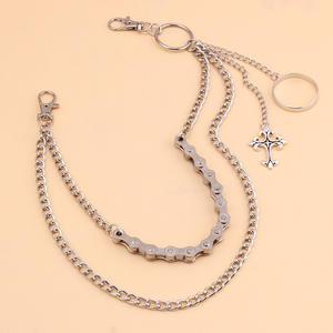 <b>Cross</b> Double Layer Trouser <b>Chain</b> Tibetan Silver Punk Waist <b>Chain</b> For Men Daily Wear - Product Image 3