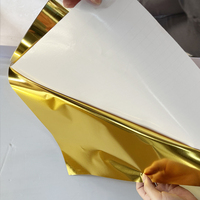 Vinilo de Corte Metálico Dorado Compatible con REACH, Adhesivo Eco-Solvente para Decoración de Tiendas y Señalización de Lujo