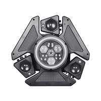 QSE Lighting 3 Arm Bee Eye Illusion B Colorful Dynamic RGB 360 Rotating LED Dance Floor Sound-Activated DMX512 Control Fantasy