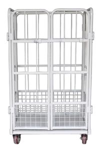 लॉजिस्टिक वेयरहाउस रोल केज कार्ट ट्रॉली प्लेटफॉर्म स्टील लॉजिस्टिक्स रोल कार्ट पिंजरे ट्रॉली - Product Image 3