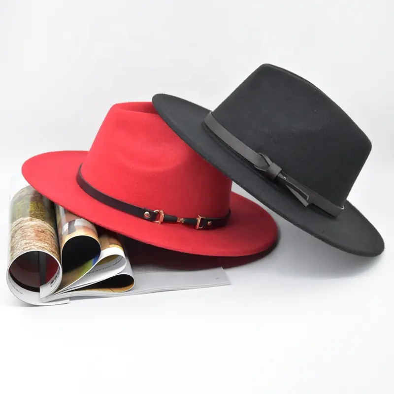 Grosir Bozeman topi Gaun dapat dilipat topi datar pria tepi ekstra lebar Ranchers topi Fedora Laken