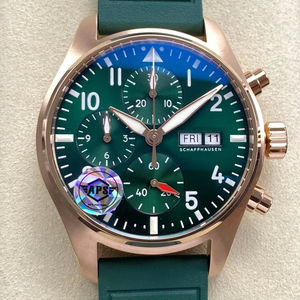 Reloj Mecánico de Súper Calidad 41.9mm APS Factory Cal. Reloj Cronógrafo Multifuncional IW388110 con Movimiento 69385, en Oro Rosa, Estilo Piloto - Product Image 1