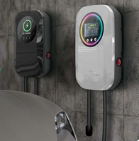 Nuevo Cargador Portátil para Vehículos Eléctricos de 11KW Tipo 2 con Pantalla a Color, Luz LED Redonda y Conector, para Hogar y Garaje