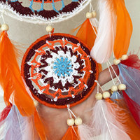 Capteur de rêves indien fait à la main Boho créatif avec plumes décor à la maison suspendu pour salon chambre carillons éoliens pour mariage