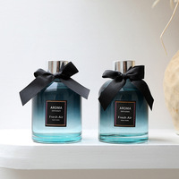 Ensemble de bouteille diffuseur de roseau dégradé pour la maison Diffuseur de roseau sans feu de luxe Bâtonnets d'huile de rotin Parfum d'air Ensemble d'aromathérapie pour hôtel